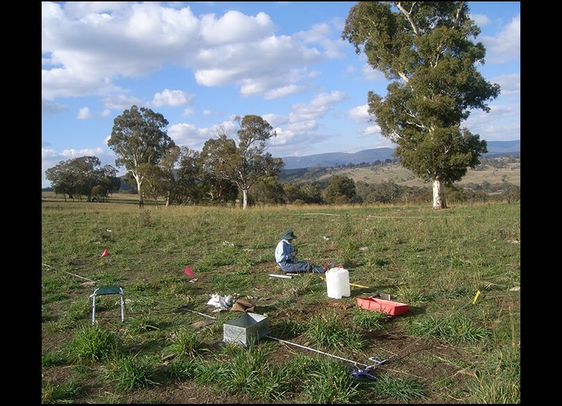 A  monitoring team examine land in the Murrumbidgee Catchment Management Authority