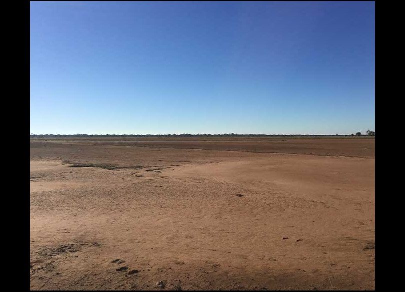 Scald seen at Marra Creek worn flat by wind and water erosion.