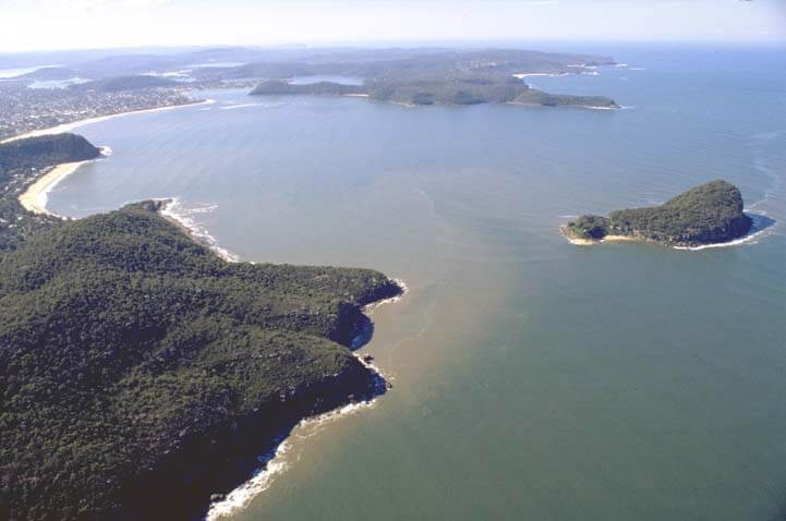 A view of Broken Bay and the Central Coast region of New South Wales