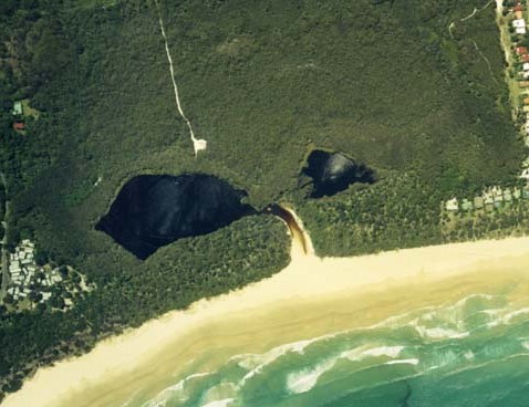 A view of Broken Head Creek near the Byron Bay suburb of Suffolk Park