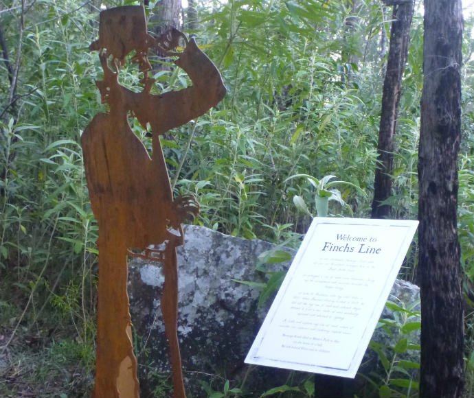 Sign on Finchs Line, Old Great North Road, Dharug National Park 