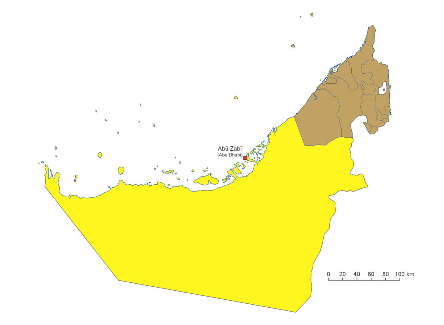 Map of UAE