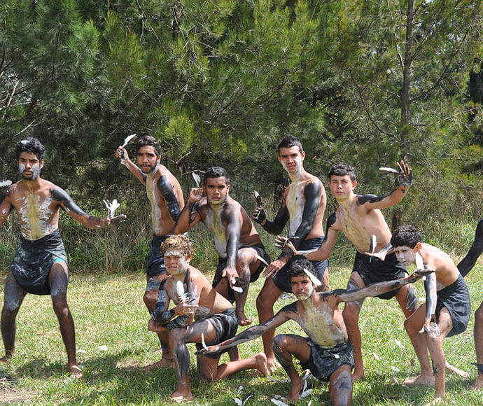 A group of dancers from Clontarf Academy, Armidale