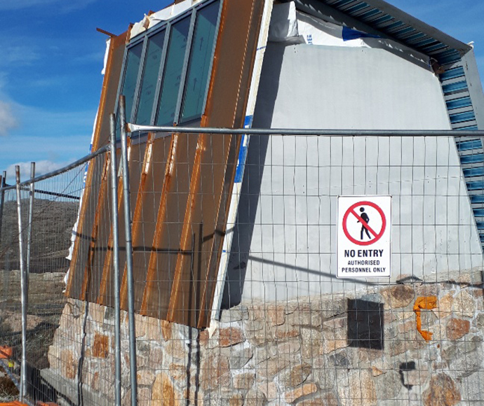 The new toilet at Seamans Hut 