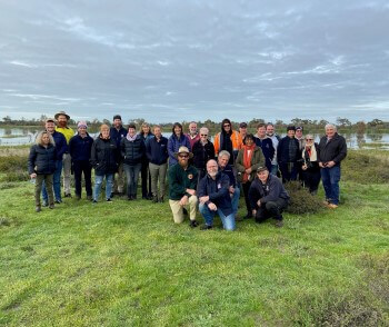 Murrumbidgee EWAG members at Paika Lake in June 2022