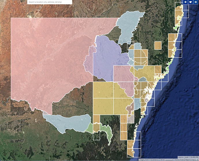 Index of soil mapping in NSW, available on eSPADE