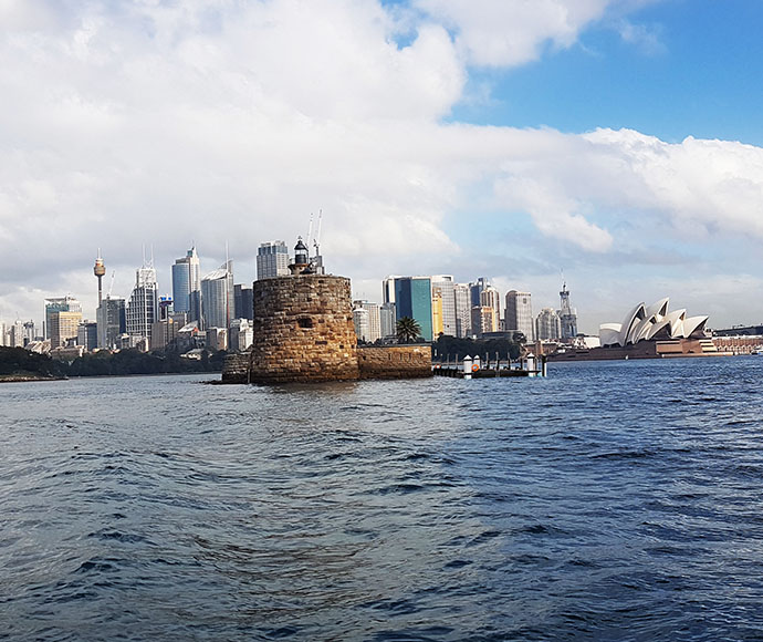 Fort Denison Wharf Option B - view from north east.