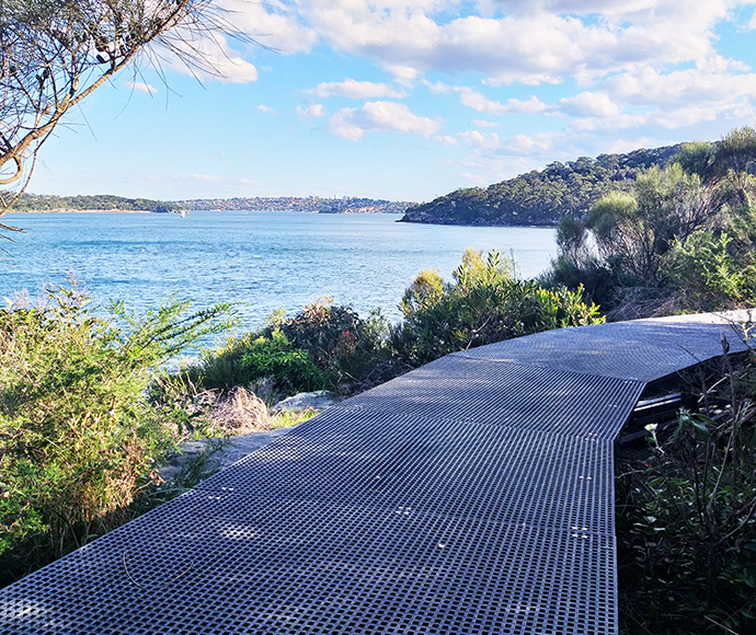 Completed track work between the 1801 Battery and Obelisk Beach