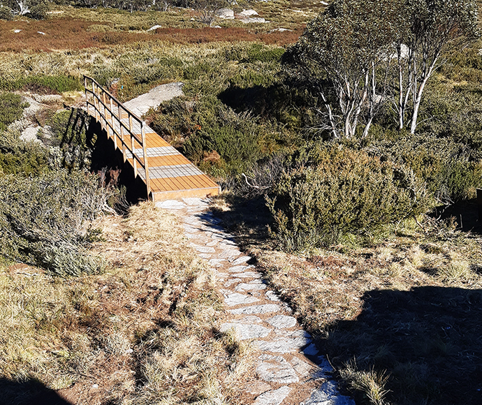 A completed section of stage 4 of the Snowies Alpine Walk