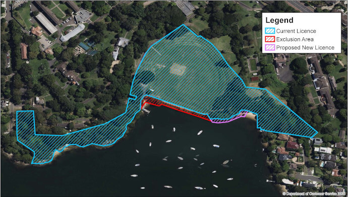 Map displaying the coastal region. Key features include the main bay area with several inlets and smaller bays branching off. Text elements highlight various landmarks, such as 'Canada Bay' at the centre. There are labels for specific points of interest including parks, neighbourhoods, and water bodies. Roads and pathways are marked, showing connectivity across the region. The map also indicates natural features like hills and green spaces. Colours are used to depict water, land, and urban areas.