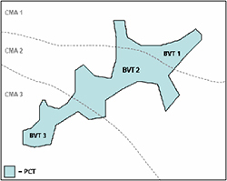 Plant communities are assigned a BioMetric Vegetation Type (BVT) ID for each catchment management authority (CMA) occurrence.