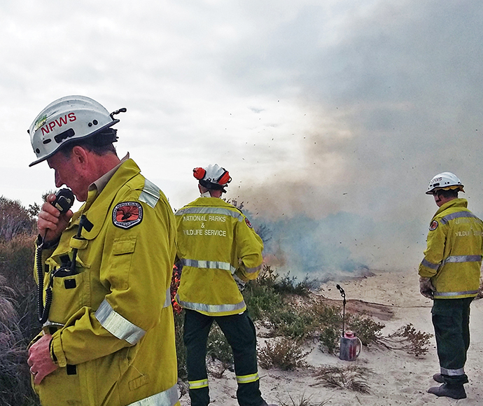 Hazard reduction burn in Bouddi National Park