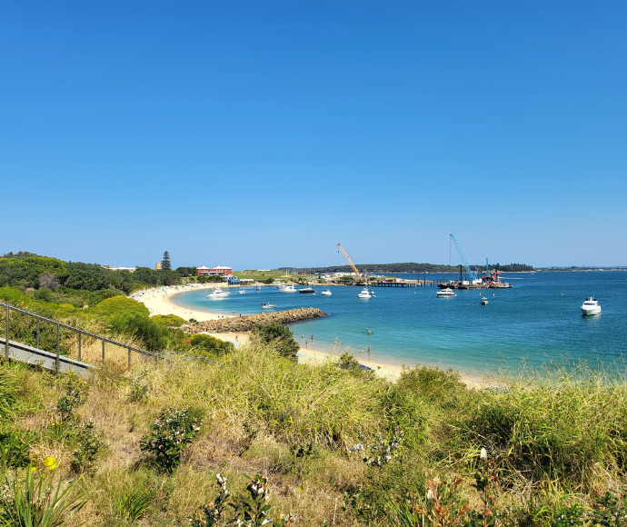 Frenchmans bay looking south towards the ocean. 