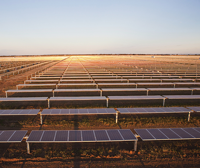 Solar panels at Moree Solar Farm. Moree, NSW