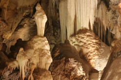 Stalagmite Lots Wife Wombeyan Caves part of The Greater Blue Mountains World Heritage Area Colong Sector limestone caves set in the Wombeyan Karst Conservation Reserve