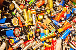 A collection of batteries of various types